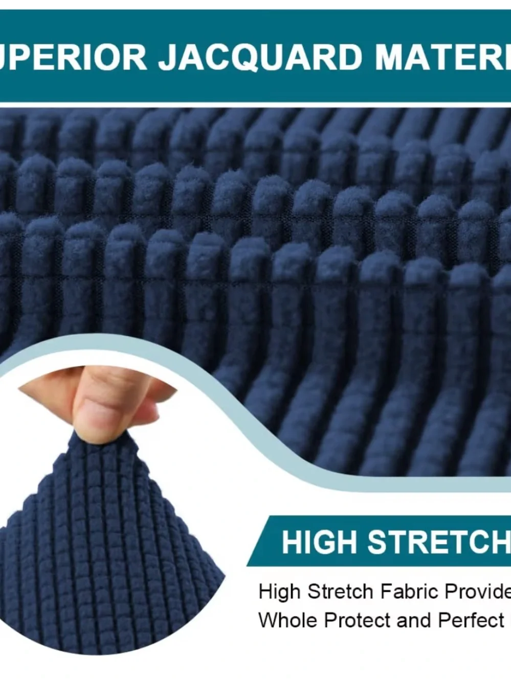 Navy stretchy armchair cover NEW